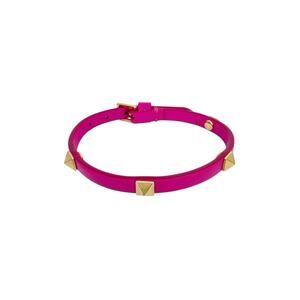VALENTINO GARAVANI Rockstud Leather Bracelet in Pink